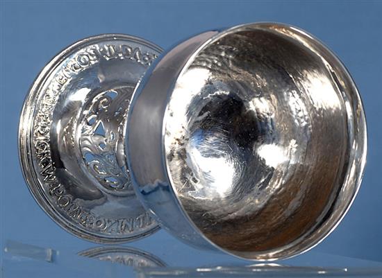 An Edwardian Arts & Crafts silver goblet, by Omar Ramsden & Alwyn Carr, height 122mm, weight 5.5oz/174grms.